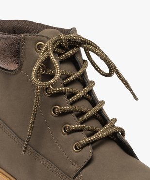Boots femme à lacets col rembourré et semelle crantée vue6 - GEMO (CASUAL) - GEMO