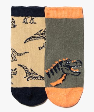 Chaussettes garçon  ultra courtes à motifs dinosaures (lot de 5) vue2 - GEMO (ENFANT) - GEMO
