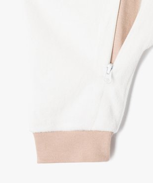 Pyjama en velours avec ouverture zippée devant bébé - Petit Béguin vue3 - PETIT BEGUIN - GEMO