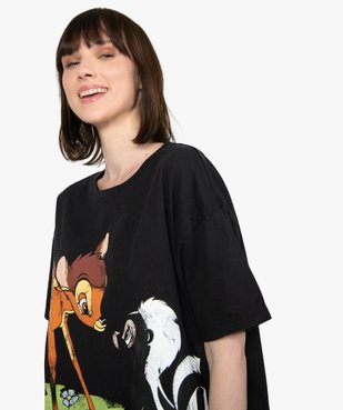 Tee-shirt femme à manches courtes avec motif Bambi - Disney vue2 - DISNEY DTR - GEMO