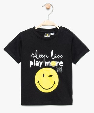 Tee-shirt bébé garçon avec large motif - SmileyWorld vue1 - SMILEY - GEMO