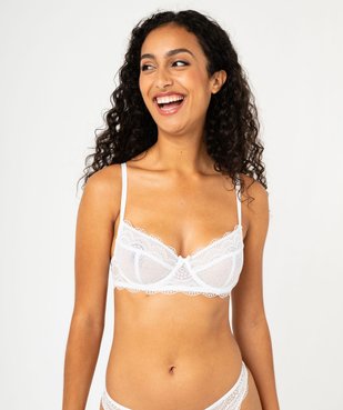 Soutien-gorge à armatures forme corbeille en dentelle vue2 - GEMO(HOMWR FEM) - GEMO