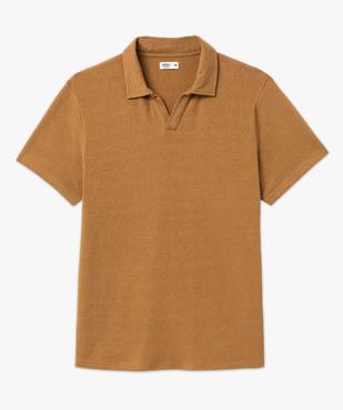 Polo à manches courtes en maille texturée homme vue4 - GEMO 4G HOMME - GEMO
