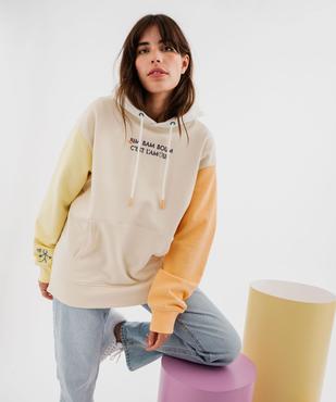 Sweat à capuche adulte multicolores avec message amour mixte - Gémo X Maëva vue4 - GEMO 4G FEMME - GEMO
