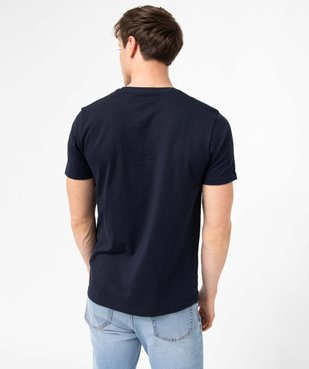 Tee-shirt homme à manches courtes avec buste rayé vue3 - GEMO (HOMME) - GEMO