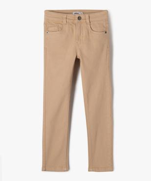 Pantalon uni extensible coupe Slim garçon vue1 - GEMO (ENFANT) - GEMO