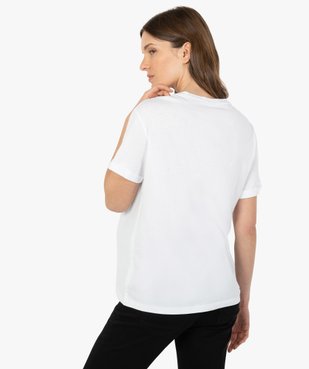 Tee-shirt de maternité à motif avec zips sur les côtés vue3 - GEMO (MATER) - GEMO