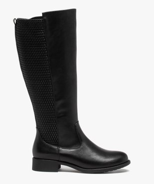 Bottes femme unies à talon plat vue1 - GEMO (CASUAL) - GEMO
