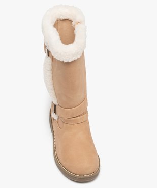 Bottes fille unies à bordures en sherpa vue5 - GEMO (ENFANT) - GEMO