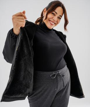 Blouson imperméable à capuche avec doublure chaude femme grande taille vue2 - GEMO (G TAILLE) - GEMO