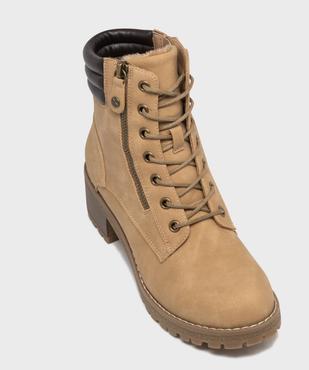 Boots casual à talon et semelle crantée femme vue5 - VALENTINA BALDA - GEMO
