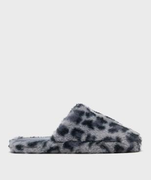 Chaussons mules en fourrure imitation imprimée léopard femme vue1 - GEMO(HOMWR FEM) - GEMO