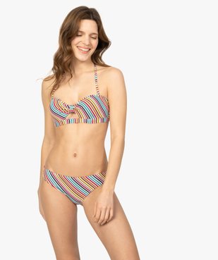Haut de maillot de bain femme forme bandeau à armatures vue5 - GEMO (PLAGE) - GEMO