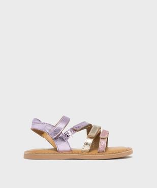 Sandales en cuir multibrides métallisées fille- Lovely Wings vue1 - LOVELY WINGS GEMO FOR GOOD - GEMO