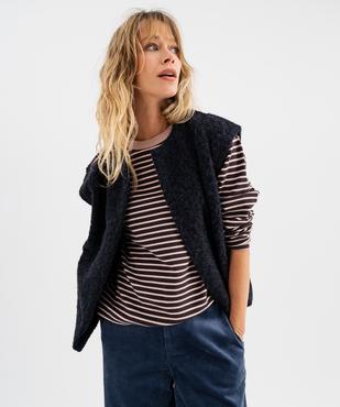 Gilet sans manches coupe oversize femme vue2 - GEMO(FEMME PAP) - GEMO