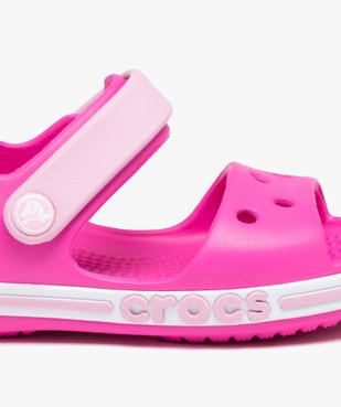 Sandales fille souples pour la plage avec bande à scratch - Crocs vue6 - CROCS - GEMO