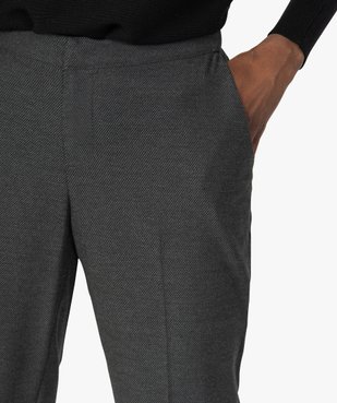 Pantalon femme aspect lainage avec taille élastiquée vue2 - GEMO(FEMME PAP) - GEMO