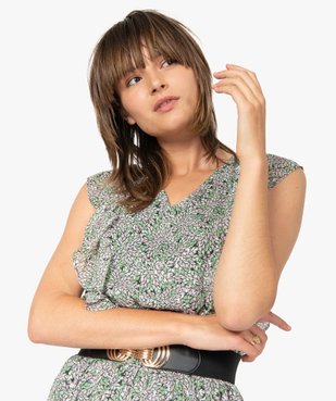 Robe femme longue à motifs fleuris vue2 - GEMO(FEMME PAP) - GEMO