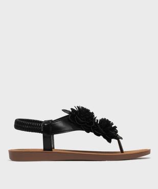 Sandales à entredoigt avec fleurs en relief femme vue1 - VALENTINA BALDA - GEMO