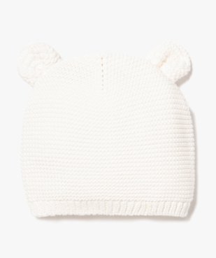 Bonnet bébé de naissance en tricot avec oreilles en relief vue1 - GEMO(BB COUCHE) - GEMO