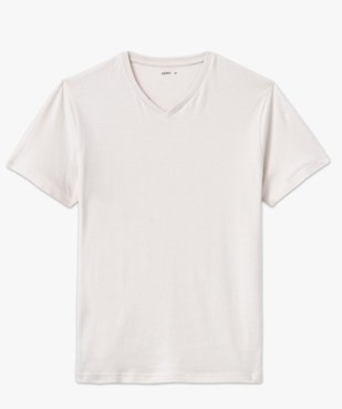 Tee-shirt à manches courtes et col V homme vue4 - GEMO 4G HOMME - GEMO