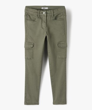 Pantalon fille avec poches à rabat sur les cuisses vue1 - GEMO C4G FILLE - GEMO