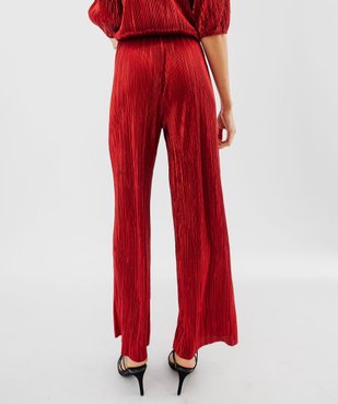 Pantalon en maille plissée métallisée femme vue3 - GEMO(FEMME PAP) - GEMO