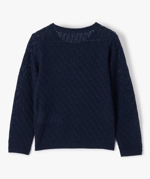 Pull fille ajouré et pailleté - Lulu Castagnette vue3 - LULUCASTAGNETTE - GEMO
