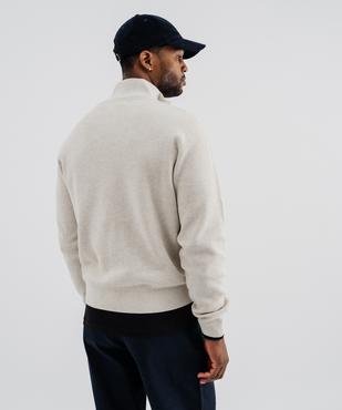 Pull en coton à col camionneur homme vue3 - GEMO (HOMME) - GEMO