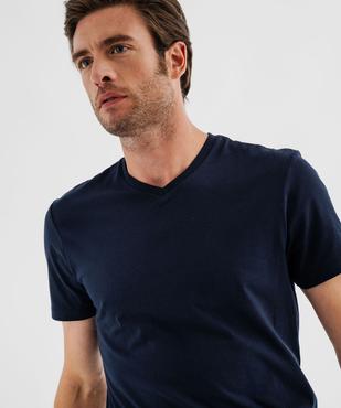 Tee-shirt à manches courtes et col V homme vue2 - GEMO 4G HOMME - GEMO