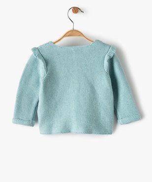 Gilet bébé fille avec volants sur les épaules vue3 - GEMO(BB COUCHE) - GEMO