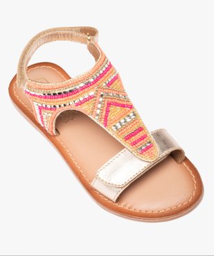 Sandales fille à bride centrale ornée de perles vue5 - GEMO (ENFANT) - GEMO