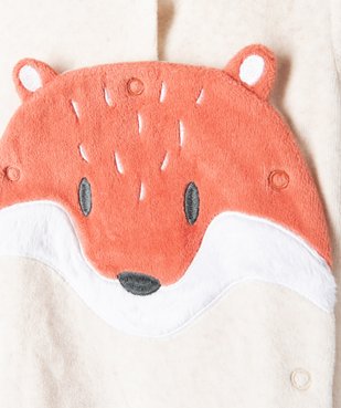 Pyjama bébé en velours motif renard vue2 - GEMO(BEBE DEBT) - GEMO