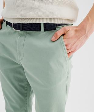 Pantalon chino en coton stretch coupe Regular homme vue2 - GEMO 4G HOMME - GEMO