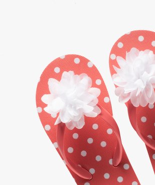 Tongs fille à pois et fleur en tissu vue3 - GEMO (ENFANT) - GEMO