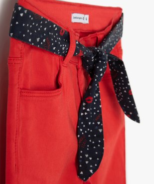 Pantalon fille extensible avec ceinture – Lulu Castagnette vue2 - LULUCASTAGNETTE - GEMO