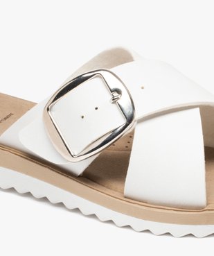 Mules femme plates à brides épaisses et à boucle vue6 - GEMO (CONFORT) - GEMO