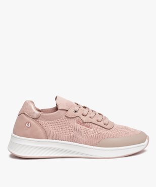 Baskets femme confort dessus maille unie - Wellness vue1 - WELLNESS - GEMO