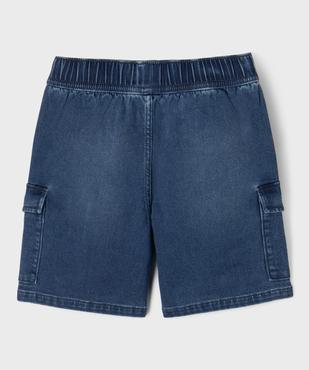 Bermuda parachute en jean stretch avec taille ajustable garçon vue4 - GEMO 4G GARCON - GEMO