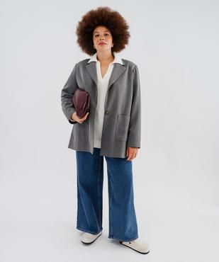 Jean wide leg en coton stretch taille ajustable femme grande taille vue9 - GEMO 4G GT - GEMO