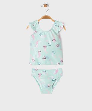Maillot de bain 2 pièces à motifs chats bébé fille vue2 - GEMO(BEBE DEBT) - GEMO