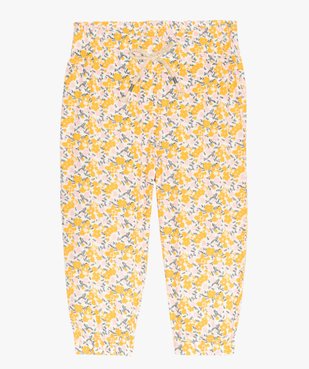 Pantalon bébé fille à motifs fleuris resserré aux chevilles vue1 - GEMO(BEBE DEBT) - GEMO