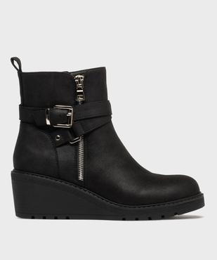 Boots zippées à talon compensé femme vue1 - VALENTINA BALDANO GEMO FORGOOD - GEMO
