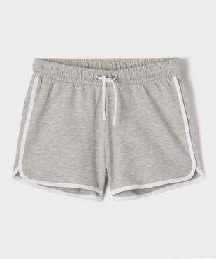 Short en maille avec biais contrastants fille vue1 - GEMO 4G FILLE - GEMO