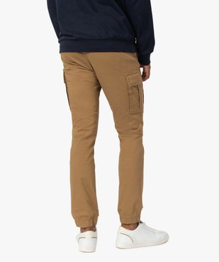 Pantalon homme cargo multipoche au coloris unique vue3 - GEMO (HOMME) - GEMO