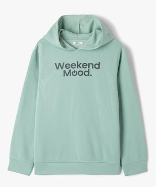 Sweat à capuche avec inscription garçon vue1 - GEMO (JUNIOR) - GEMO