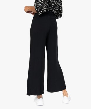 Pantalon femme large et fluide avec ceinture tressée vue3 - GEMO(FEMME PAP) - GEMO