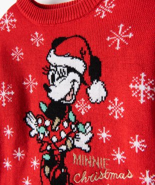 Pull de Noël fille avec motif Minnie - Disney vue3 - DISNEY DTR - GEMO