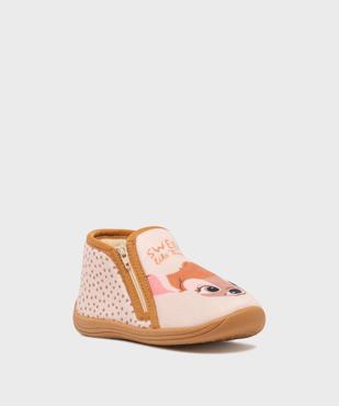 Chaussons en velours zippées moelleux imprimé Bambi fille - Disney vue2 - BAMBI - GEMO