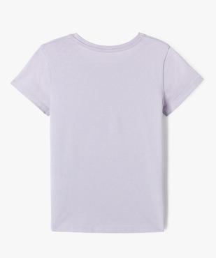 Tee-shirt manches courtes et col rond fille vue3 - GEMO 4G FILLE - GEMO